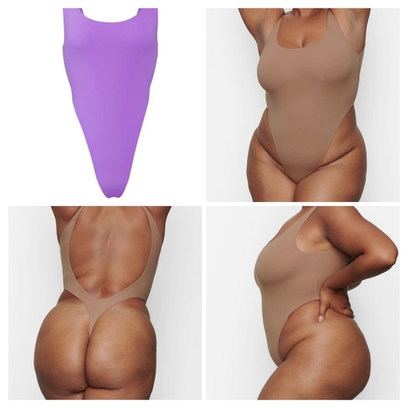 SKIMS FITS EVERYBODY HIGH CUT BODYSUIT IN ULTRA VIOLET/2X,3X, 4X/NWT - Picture 13 of 14